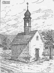 kresba kaple - autor Josef Brož