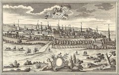 rytina kostela (s číslicí 23) - Engelbrechtova rytina podle Friedricha Bernharda Wernera
