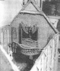 kůr zaniklého kostela podle modelu z roku 1822