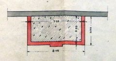 stavební plán rekonstrukce přístavku synagogy - půdorys základů