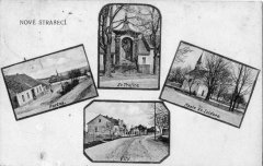 dobová pohlednice města s kapličkou