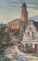 kresba kostela