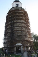 oprava bergfritu - pohled zepředu