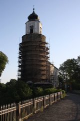 oprava bergfritu - pohled zepředu zprava