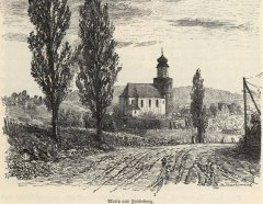kresba kostela