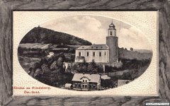dobová pohlednice s námětem kostela