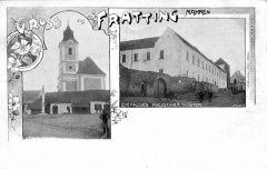 bývalý klášter na dobové pohlednici