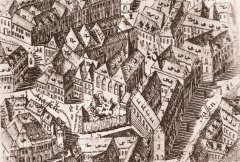 kresba kaple (uprostřed) - autor Josef Daniel Huber