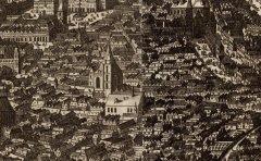 kaple na plánu Praga caput Regni Bohemiae od Folperta van Ouden Allen (s číslicí 87 vlevo od středu)