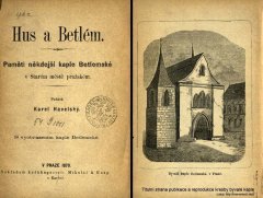 titulní list knihy a ilustrace s kaplí