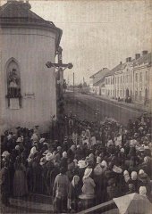 svěcení misijního kříže u chudobince