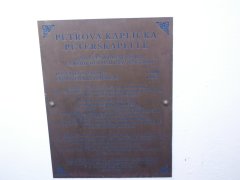 informační tabule o kapli