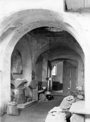 historické foto interiéru kaple - pohled k oratoři
