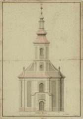 stavební plán kostela z roku 1776