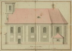 stavební plán kostela z roku 1776