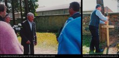 u mohyly společného hrobu vojáků na místním hřbitově