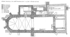 půdorys kaple podle výsledků archeologického výzkumu