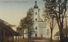 historické foto vikářství (vpravo dole v rohu)