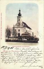 historické foto vikářství (před kostelem)