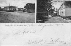 dobová pohlednice vsi s kapličkou