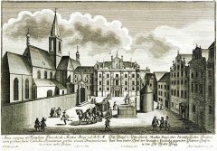 rytina kostela F. B. Wernera podle kresby Martina Engelbrechta