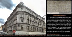 pamětní deska na základní škole Curieových