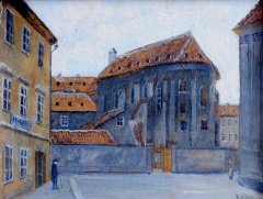 malba kostela, autor Adolf Kohn