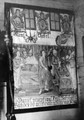 historické foto interiéru původního kostela - nástěnný obraz