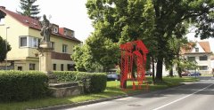 nákres původní kapličky do současné zástavby