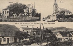 starší foto kostela (vpravo nahoře)