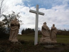 opravené sousoší Kalvárie - pohled zepředu zleva