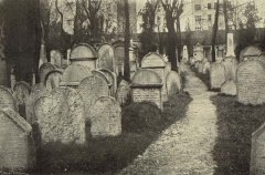 historické foto zaniklé části hřbitova
