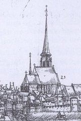 kostel na výřezu z veduty Jana Willenberga