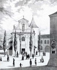 kresba kostela