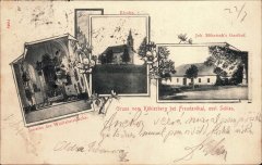 dobová pohlednice s motivem kostela