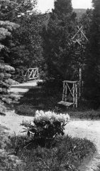 svatý obraz v klášterní zahradě