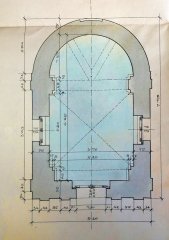 půdorys kaple od architekta Josefa Vysloužila