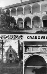 dobová pohlednice zámku s kaplí
