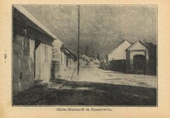 Jižní strana ulice Klein Mariazell (Malá Mariacela) s kaplí