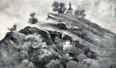 kresba kapličky (vlevo)