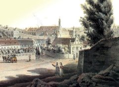 kresba kostela od Josefa Šembery