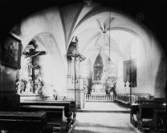 historické foto interiéru kostela