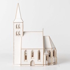 model kostela - stav kolem roku 1400