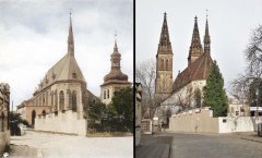 srovnávací foto kostela