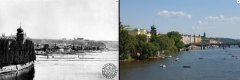 srovnávací fotografie Vyšehradu