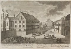 kresba kostela - F. B. Werner (vlevo)
