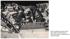 místo kostela na tzv. Langweilově modelu Prahy