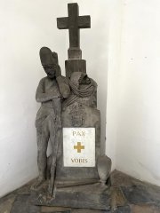originál sochy v lapidáriu kaple sv. Václava na Vinohradském hřbitově