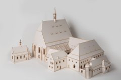 model kostela v podobě z poloviny 15. století