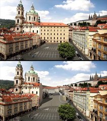 počítačová 3D vizualizace umístění rotundy (video snímek)